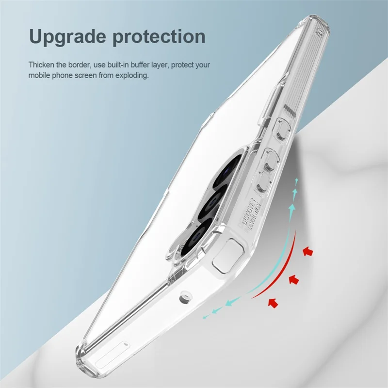 Чехол NILLKIN Nature Pro Series для Samsung Galaxy A55 5G, ПК+TPU, прозрачная задняя крышка с противоударной защитой