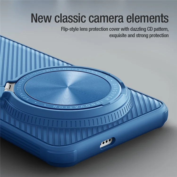 NILLKIN CamShield Prop Series for Xiaomi 14 Ultra Case Camera Protection Kickstand PC + TPU Phone Cover - Green