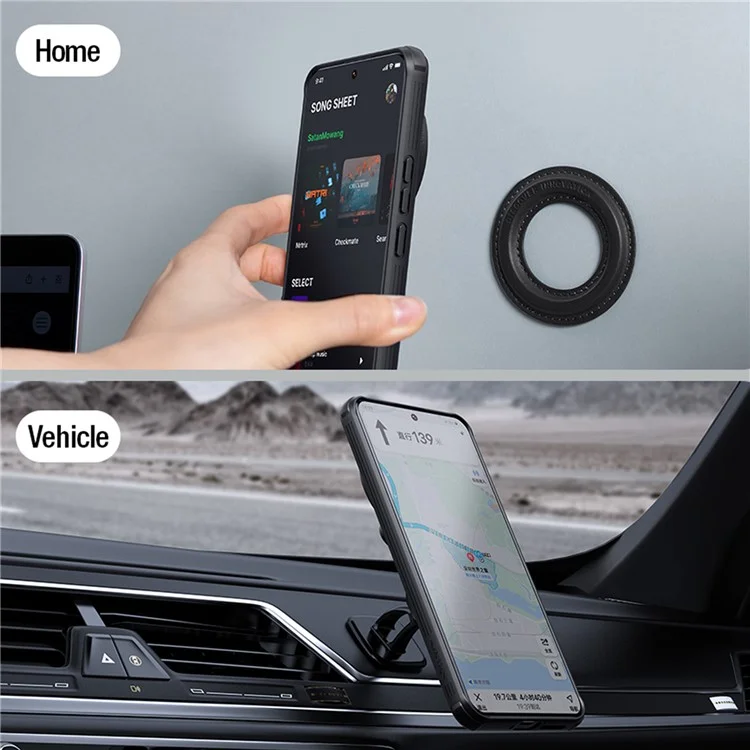 NILLKIN CamShield Prop Magnetic Series for Xiaomi 14 Ultra Case PC+TPU Phone Cover with Camera Cover / Kickstand - Green