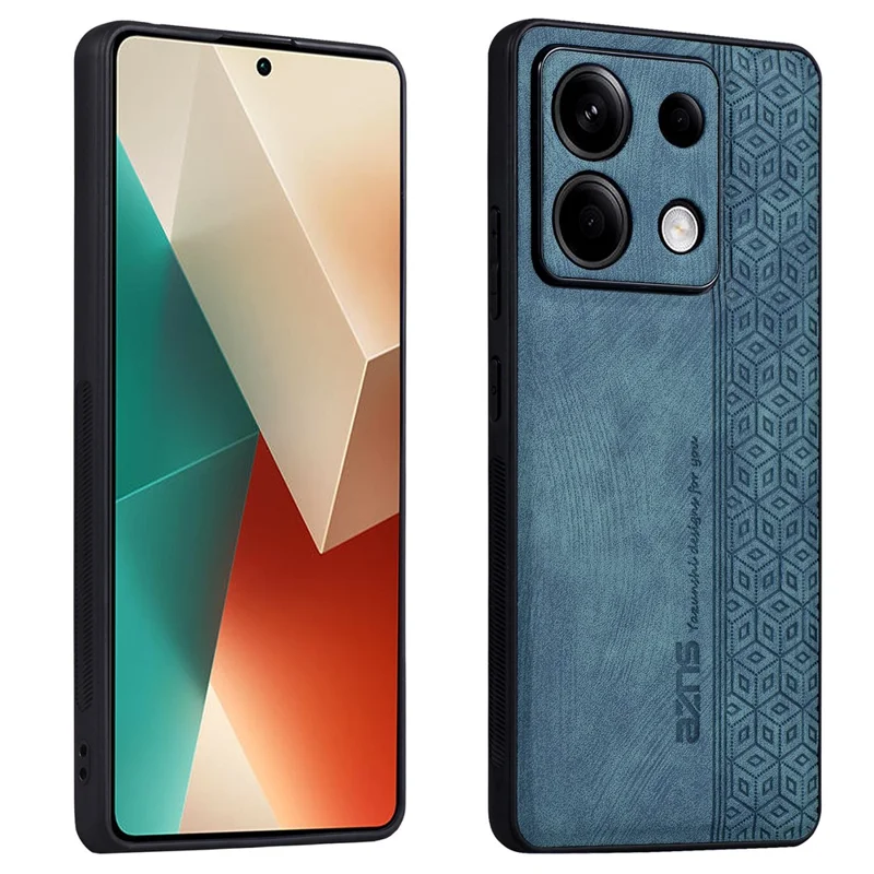 AZNS For Xiaomi Redmi Note 13 Pro 5G / Poco X6 5G Phone Case PU Leather Coated TPU Anti-fall Cover - Green