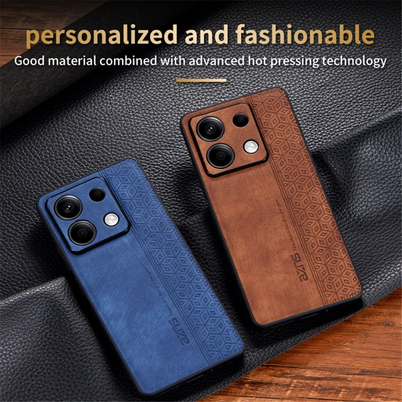AZNS For Xiaomi Redmi Note 13 Pro 5G / Poco X6 5G Phone Case PU Leather Coated TPU Anti-fall Cover - Green