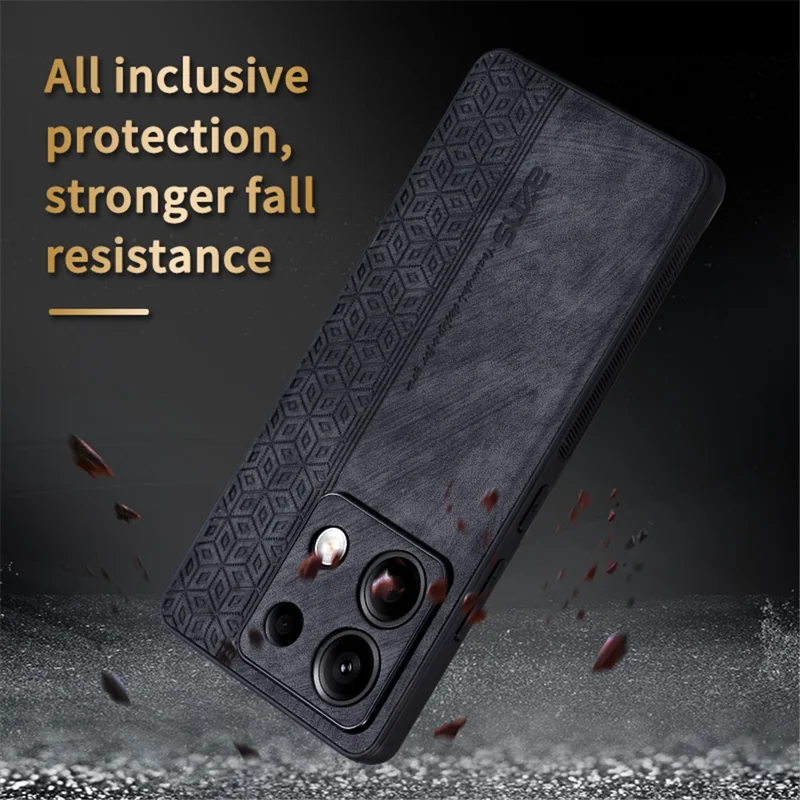 AZNS For Xiaomi Redmi Note 13 Pro 5G / Poco X6 5G Phone Case PU Leather Coated TPU Anti-fall Cover - Green