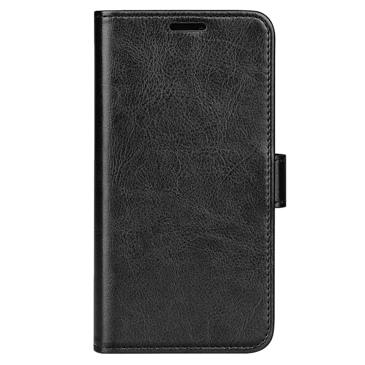 For OnePlus 12R 5G / Ace 3 5G Case Crazy Horse Texture Leather Wallet Cover with Card Holder - Black