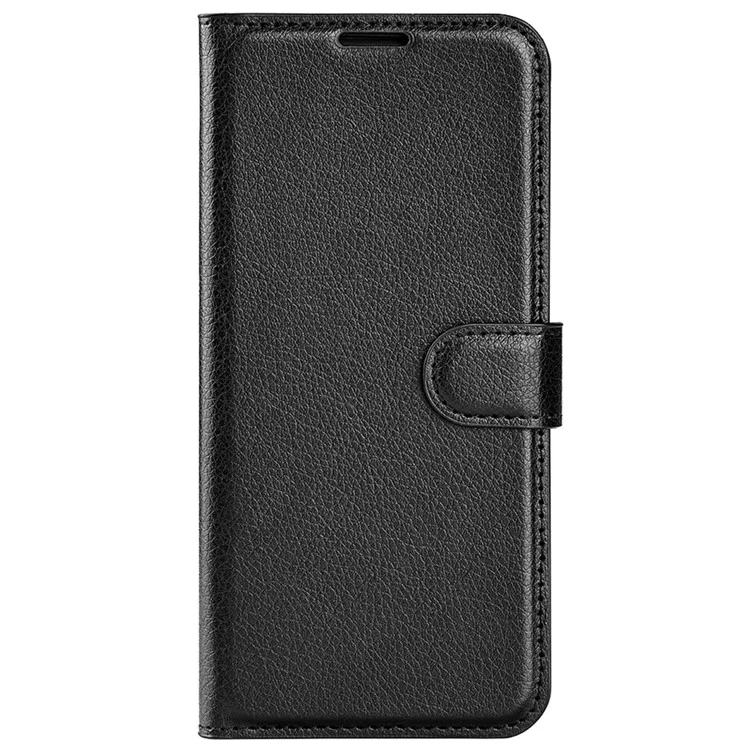 Para OnePlus 12R 5G / Ace 3 5G Case Litchi Textura Tapa de Billetera de Cuero - Negro