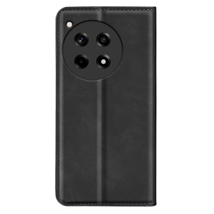 For OnePlus 12R 5G / Ace 3 5G Case PU Leather Wallet Phone Cover Auto-absorbed - Black