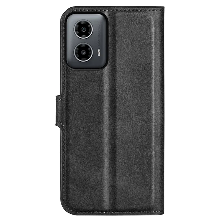 Per Motorola Moto G45 5G / G34 5G Custodia in Pelle PU Portafoglio Pieghevole Cover per Telefono - Nero