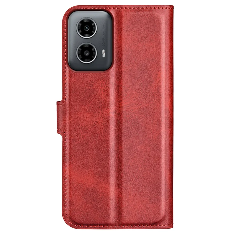 For Motorola Moto G45 5G / G34 5G Case PU Leather Wallet Folding Phone Cover - Red
