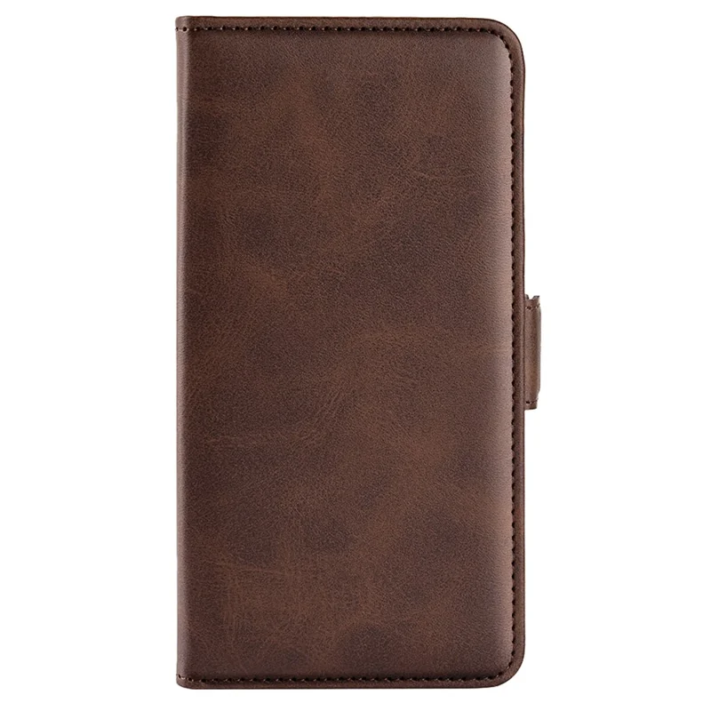 For Motorola Moto G45 5G / G34 5G Case Dual Magnetic Clasp Stand Protective Cover - Brown