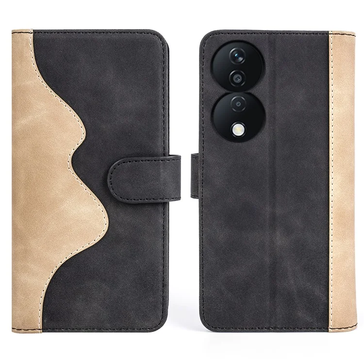 Per Honor X7b 4G / 90 Custodia protettiva antiurto a colori in pelle sintetica - Nero 