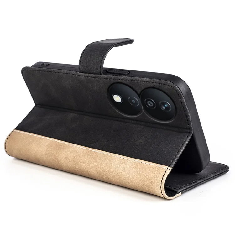 Per Honor X7b 4G / 90 Custodia protettiva antiurto a colori in pelle sintetica - Nero 