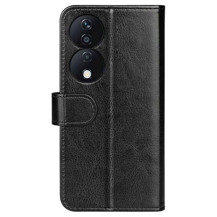 For Honor X7b 4G / 90 Smart Wallet Phone Case Shockproof PU Leather Flip Cover - Schwarz