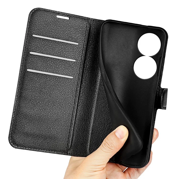 For Honor X7b 4G / 90 Smart Shockproof Case Litchi Texture PU Leather Phone Cover - Negro