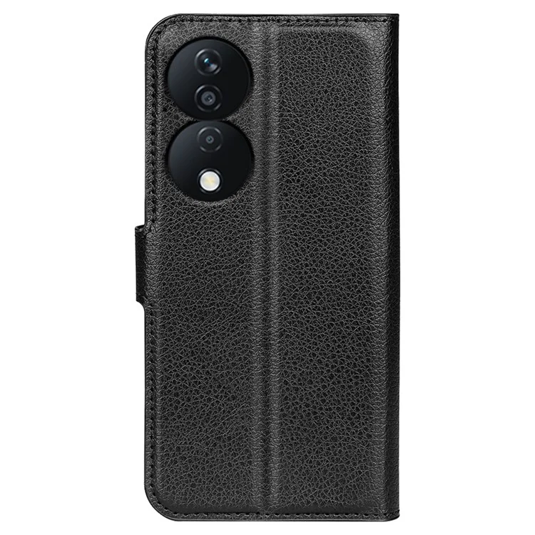 For Honor X7b 4G / 90 Smart Shockproof Case Litchi Texture PU Leather Phone Cover - Negro