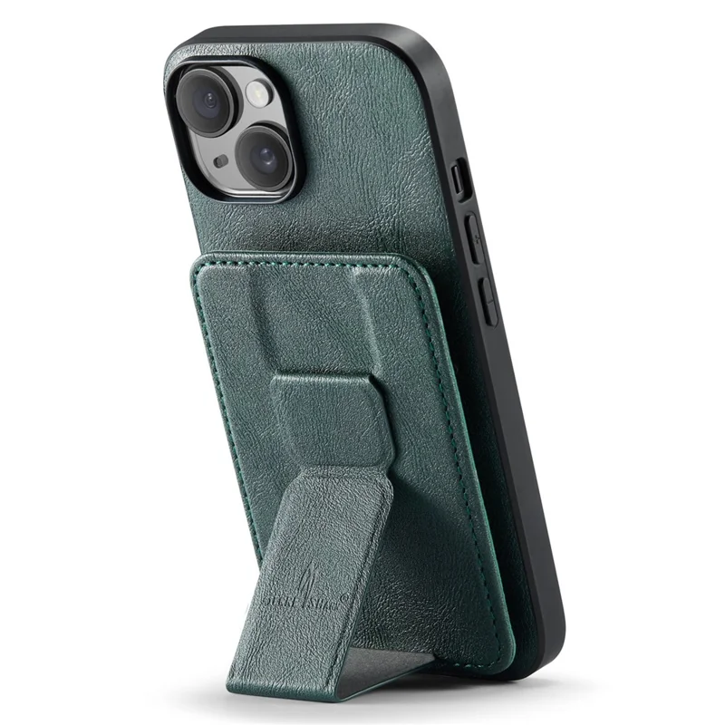 For iPhone 13 6.1 inch / 14 Case Leather Coated TPU Scratch-proof RFID Blocking Protective Shell - Green