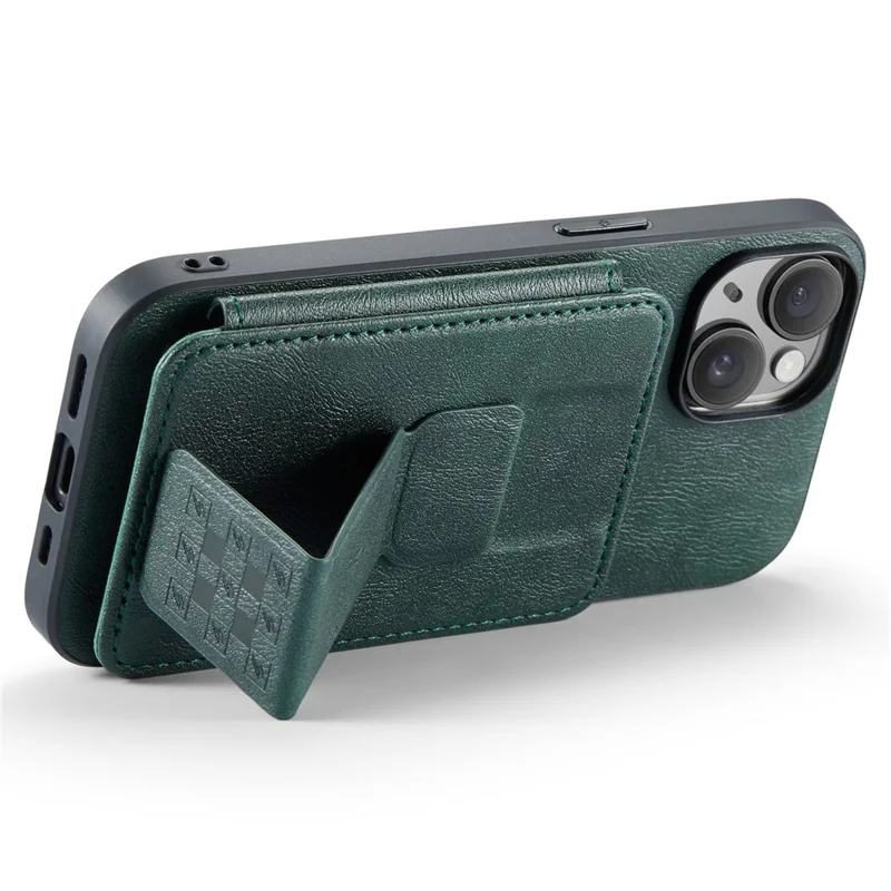 For iPhone 13 6.1 inch / 14 Case Leather Coated TPU Scratch-proof RFID Blocking Protective Shell - Green