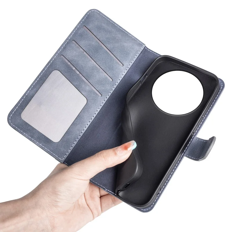 For Honor X50 5G / X9b 5G / Magic6 Lite 5G Case Color Splicing Folio Leather Cell Phone Cover - Blue