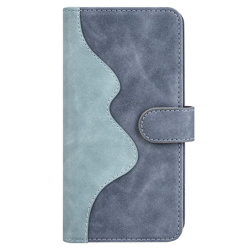 For Honor X50 5G / X9b 5G / Magic6 Lite 5G Case Color Splicing Folio Leather Cell Phone Cover - Blue
