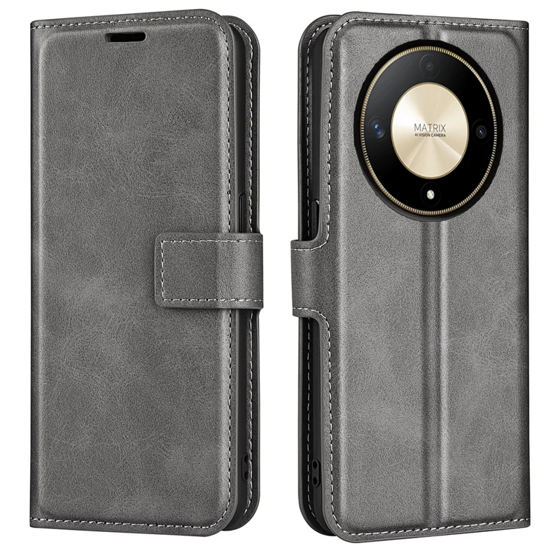 For Honor X50 5G / X9b 5G / Magic6 Lite 5G Case Magnetic Closure Stand Phone Cover - Grey