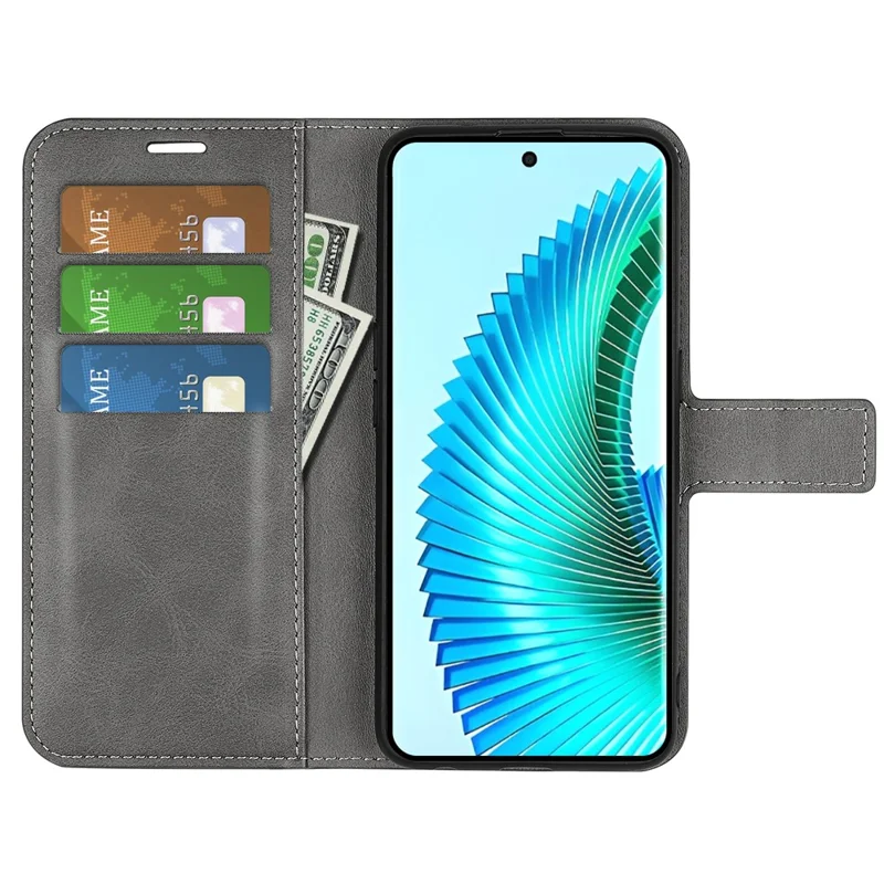 For Honor X50 5G / X9b 5G / Magic6 Lite 5G Case Magnetic Closure Stand Phone Cover - Grey