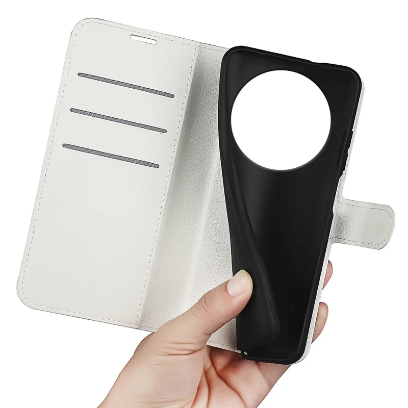 For Honor X50 5G / X9b 5G / Magic6 Lite 5G Case Wallet PU Leather Protective Phone Cover  - White