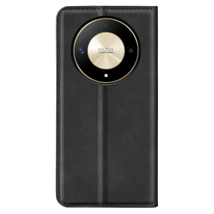 For Honor X50 5G / X9b 5G / Magic6 Lite 5G Case Skin-touch PU Leather Full Body Protective Phone Cover - Black