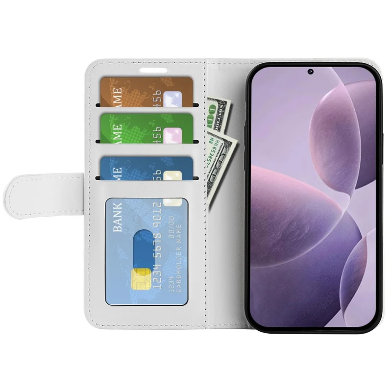 For Xiaomi Poco F6 Pro 5G / Redmi K70 5G / K70 Pro 5G Case Crazy Horse Texture Leather Wallet Folio Cover - White