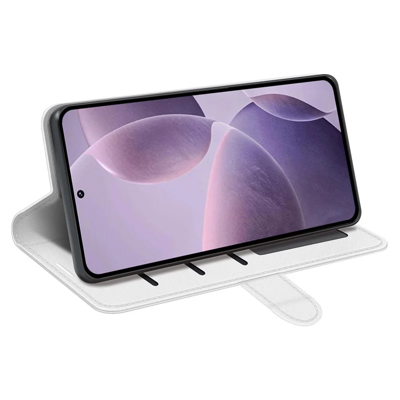 For Xiaomi Poco F6 Pro 5G / Redmi K70 5G / K70 Pro 5G Case Crazy Horse Texture Leather Wallet Folio Cover - White