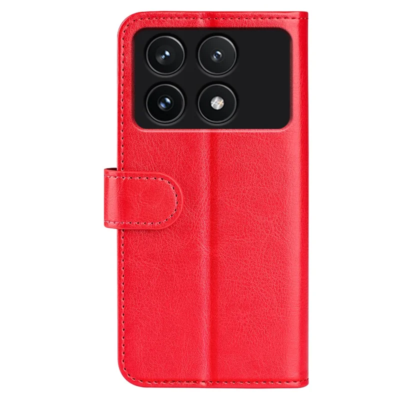 Pour Xiaomi Poco F6 Pro 5G / Redmi K70 5G / K70 Pro 5G Étui Crazy Horse Texture Leather Wallet Folio Cover - Rouge