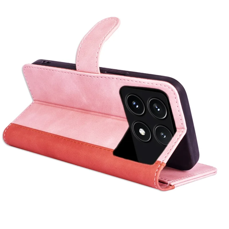Per Xiaomi Poco F6 Pro 5G / Redmi K70 5G / K70 Pro 5G Custodia in Pelle con Funzione di Stand, Colore Sfumato Portafoglio Cover - Rosa