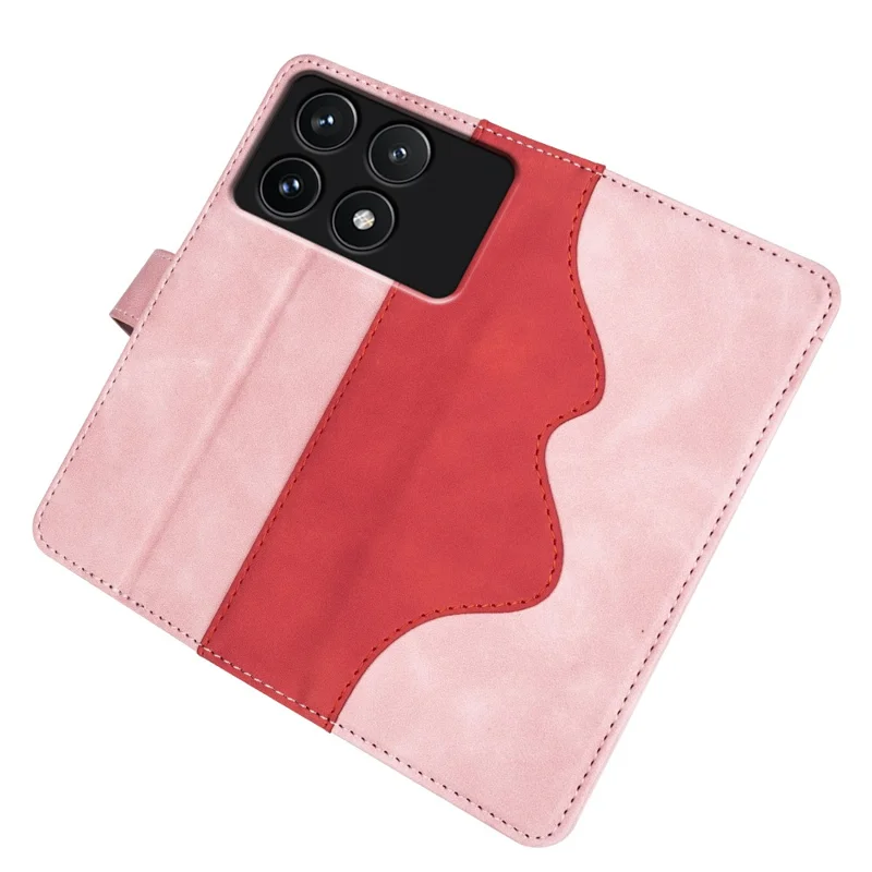Per Xiaomi Poco F6 Pro 5G / Redmi K70 5G / K70 Pro 5G Custodia in Pelle con Funzione di Stand, Colore Sfumato Portafoglio Cover - Rosa