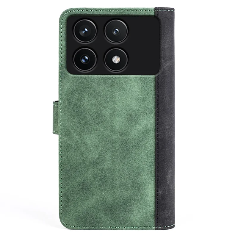 Para Xiaomi Poco F6 Pro 5G / Redmi K70 5G / K70 Pro 5G Capa de Couro com Função de Suporte Colorida - Verde