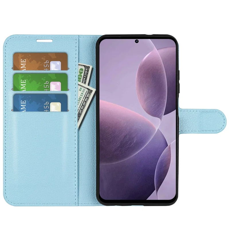 Per Xiaomi Poco F6 Pro 5G / Redmi K70 5G / K70 Pro 5G Custodia in pelle PU Slot per schede Tasca Stand Custodia per telefono - Blu