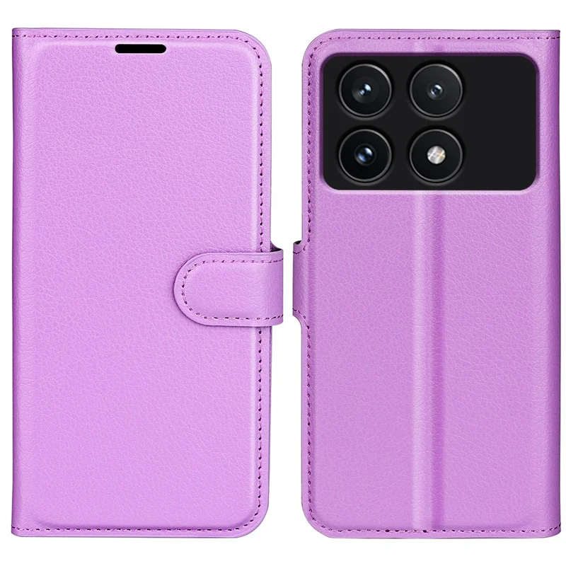 Per Xiaomi Poco F6 Pro 5G / Redmi K70 5G / K70 Pro 5G Cover in pelle PU con slot per schede e supporto - Viola
