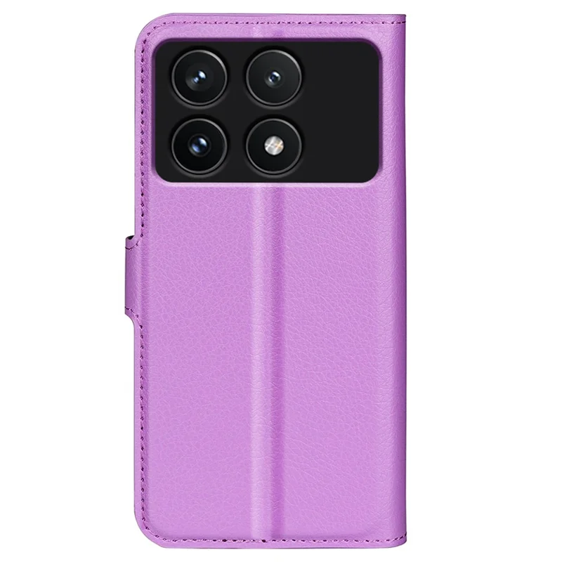 Per Xiaomi Poco F6 Pro 5G / Redmi K70 5G / K70 Pro 5G Cover in pelle PU con slot per schede e supporto - Viola