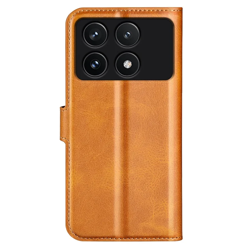 For Xiaomi Poco F6 Pro 5G / Redmi K70 5G / K70 Pro 5G Case PU Leather Shock Absorbing Phone Cover - Yellow