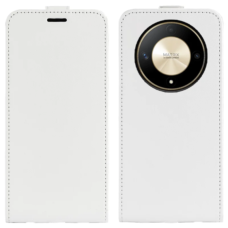 For Honor X50 5G / X9b 5G / Magic6 Lite 5G Case with Card Slot Vertical Flip Leather Phone Cover - White