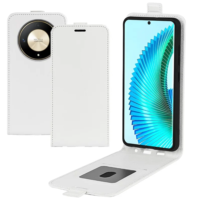 For Honor X50 5G / X9b 5G / Magic6 Lite 5G Case with Card Slot Vertical Flip Leather Phone Cover - White