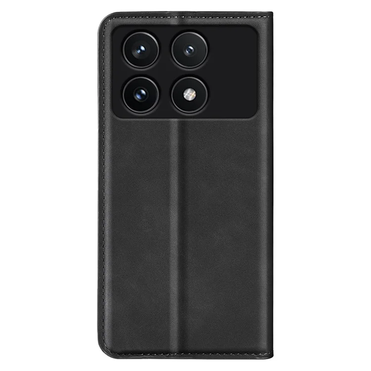 Para Xiaomi Poco F6 Pro 5G / Redmi K70 5G / K70 Pro 5G Funda Protectora de Piel de PU con Soporte Plegable - Negro