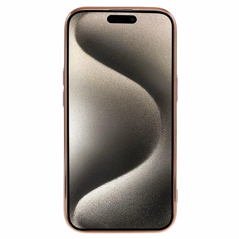 Funda de TPU para iPhone 15 Plus, Funda de teléfono con corazón de amor chapado en 6D - Rojo