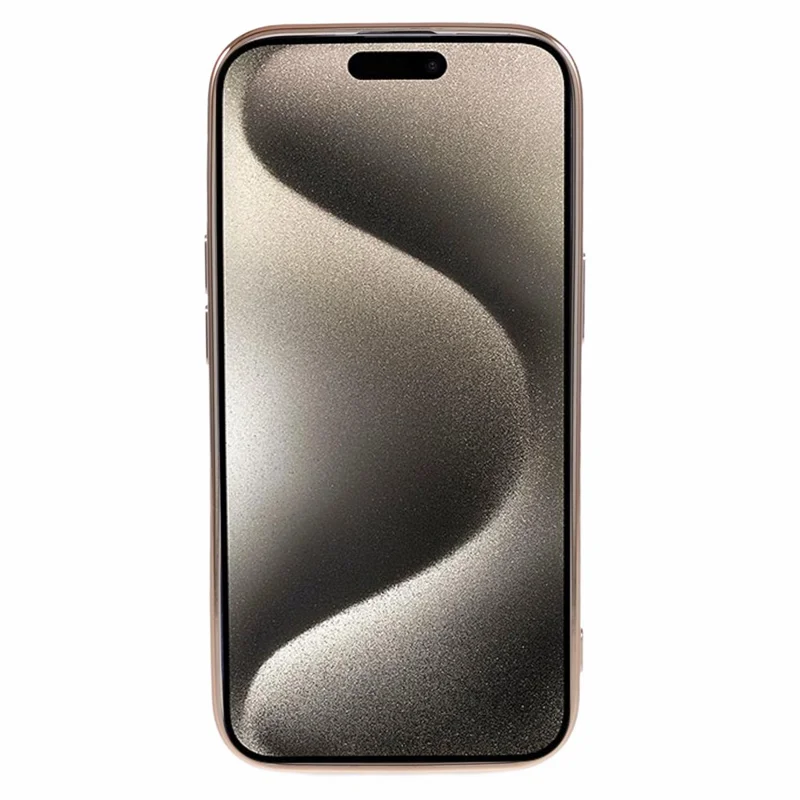 For iPhone 15 Plus TPU Case 6D Electroplating Love Heart Phone Cover - Black