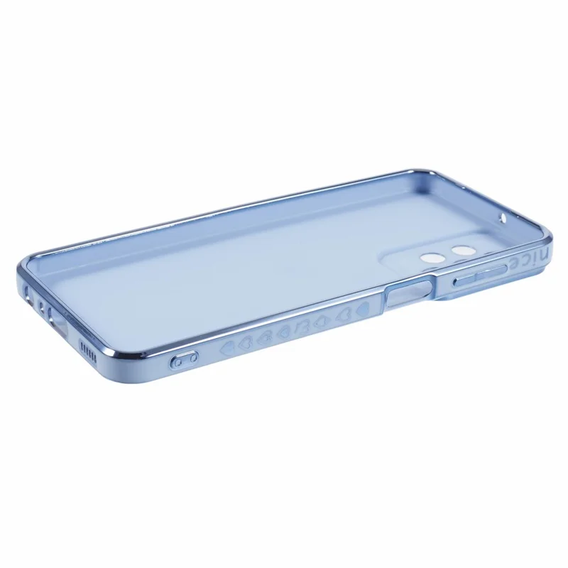 Pour Samsung Galaxy A23 4G / A23 5G (Version Mondiale) Étui 6D Électroplaquage Cœur D'amour Coque Téléphone TPU - Bleu