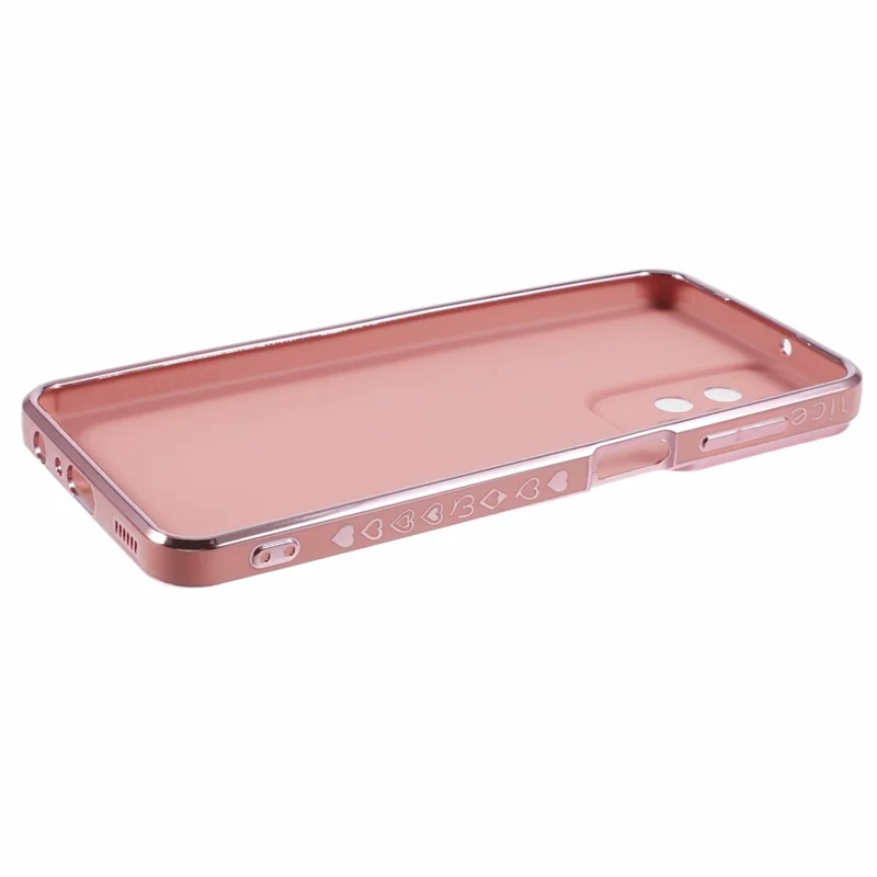 For Samsung Galaxy A23 4G / A23 5G (Global Version) Case 6D Electroplating Love Heart TPU Phone Cover - Pink