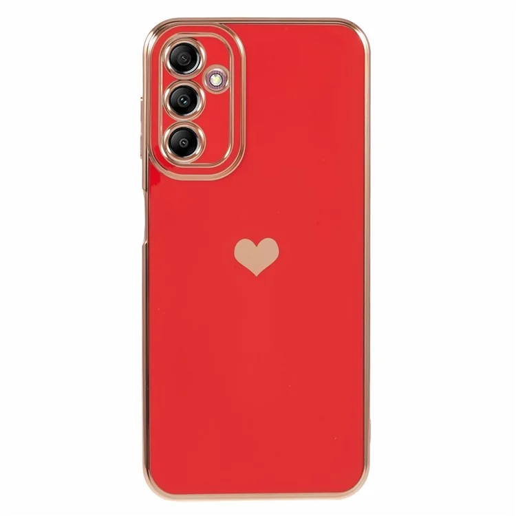 Para Samsung Galaxy A13 5G Caso Protetor 6D Eletroplatação Love Heart TPU Topa - Vermelho