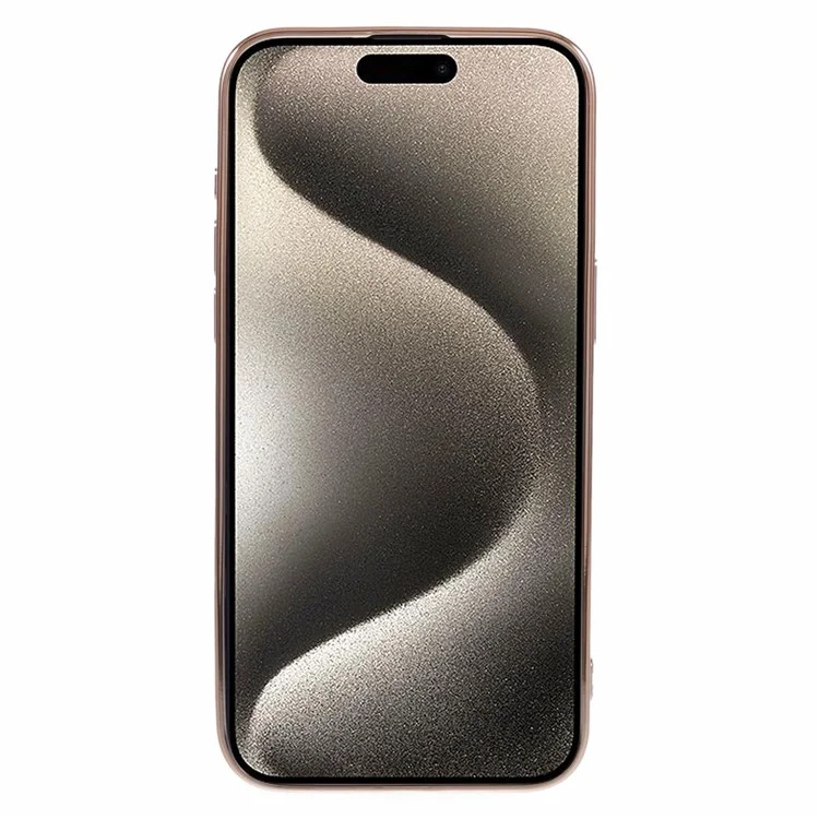 Для iPhone 15 Pro Max Case 6D Electroplating Love Heart Anti-Drop TPU Phone Cover - Тёмно-фиолетовый