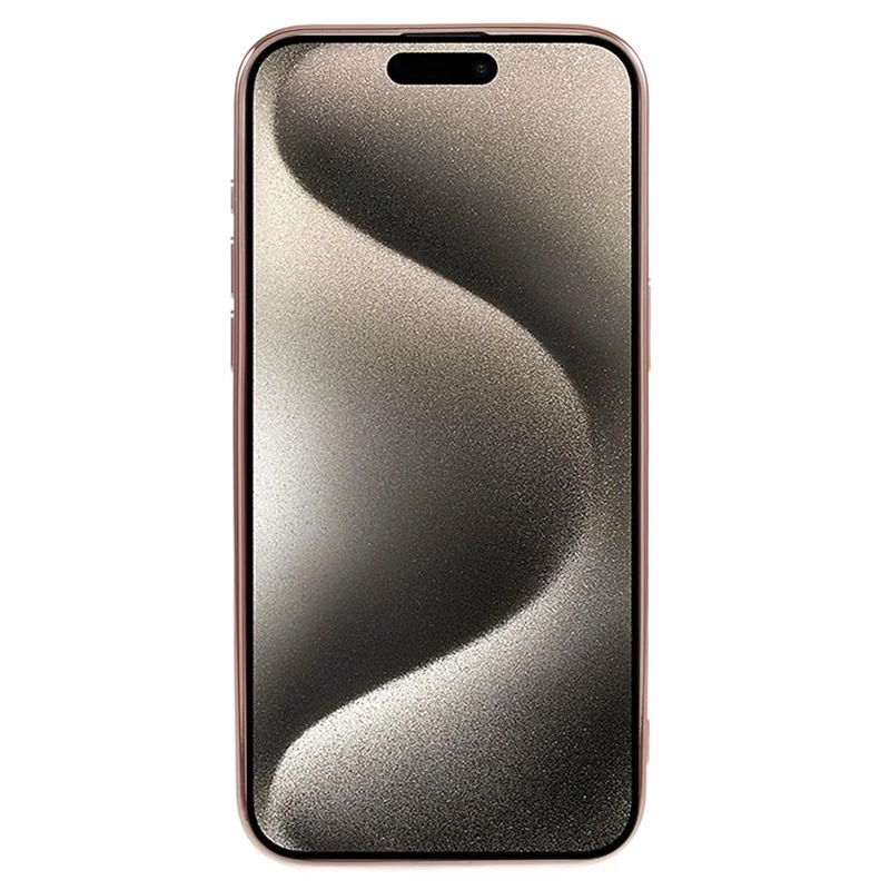 For iPhone 15 Pro Max Case 6D Electroplating Love Heart Anti-Drop TPU Phone Cover - Red