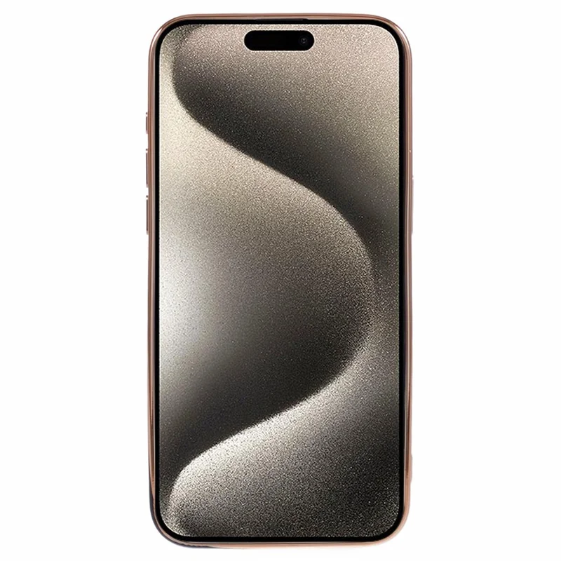 For iPhone 15 Pro Max Case 6D Electroplating Love Heart Anti-Drop TPU Phone Cover - Black