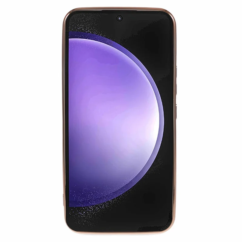 For Samsung Galaxy S23 FE Case 6D Electroplating Love Heart Shockproof TPU Phone Case - Black