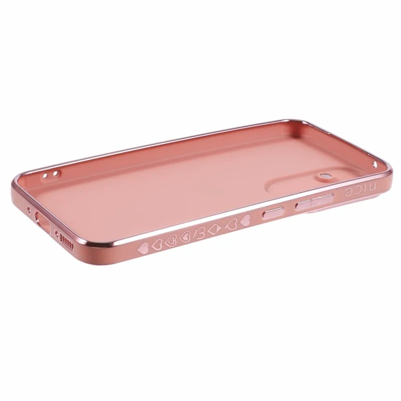 Para Samsung Galaxy A54 5G Protective Case 6D Electroplating Love Heart TPU Phone Cover - Rosa