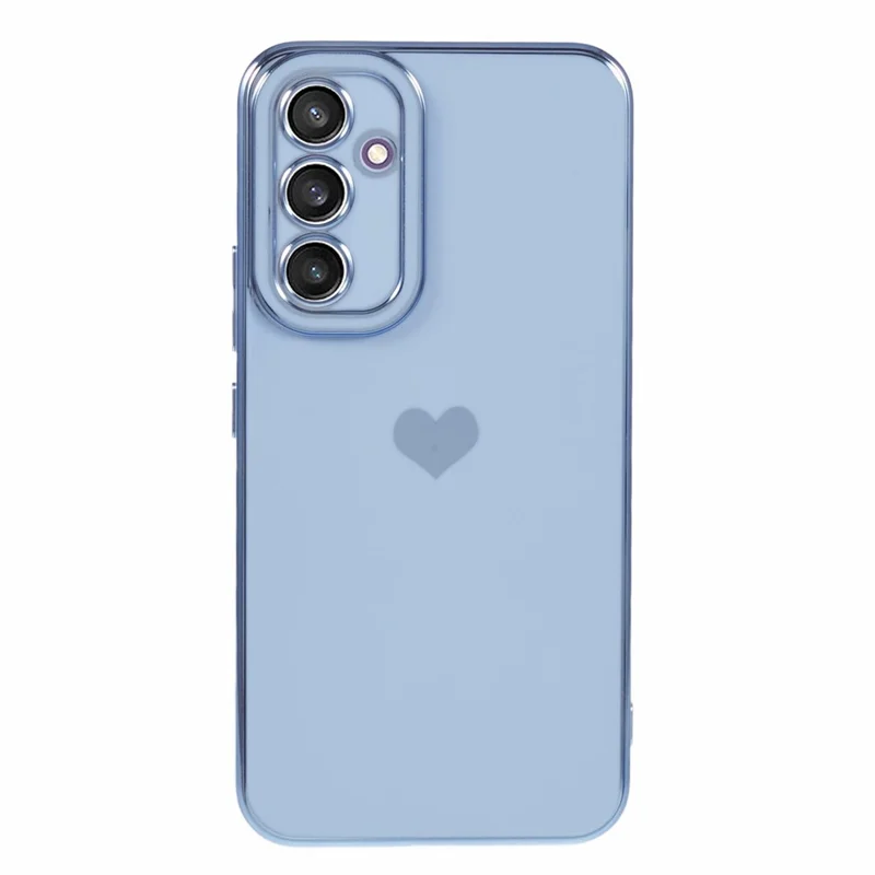 Für Samsung Galaxy A54 5G Schutzhülle 6D Elektroplattierung Liebesherz TPU-Handyhülle - Blau