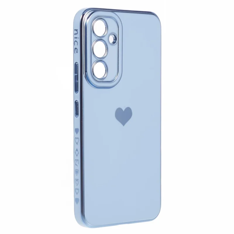 Für Samsung Galaxy A54 5G Schutzhülle 6D Elektroplattierung Liebesherz TPU-Handyhülle - Blau